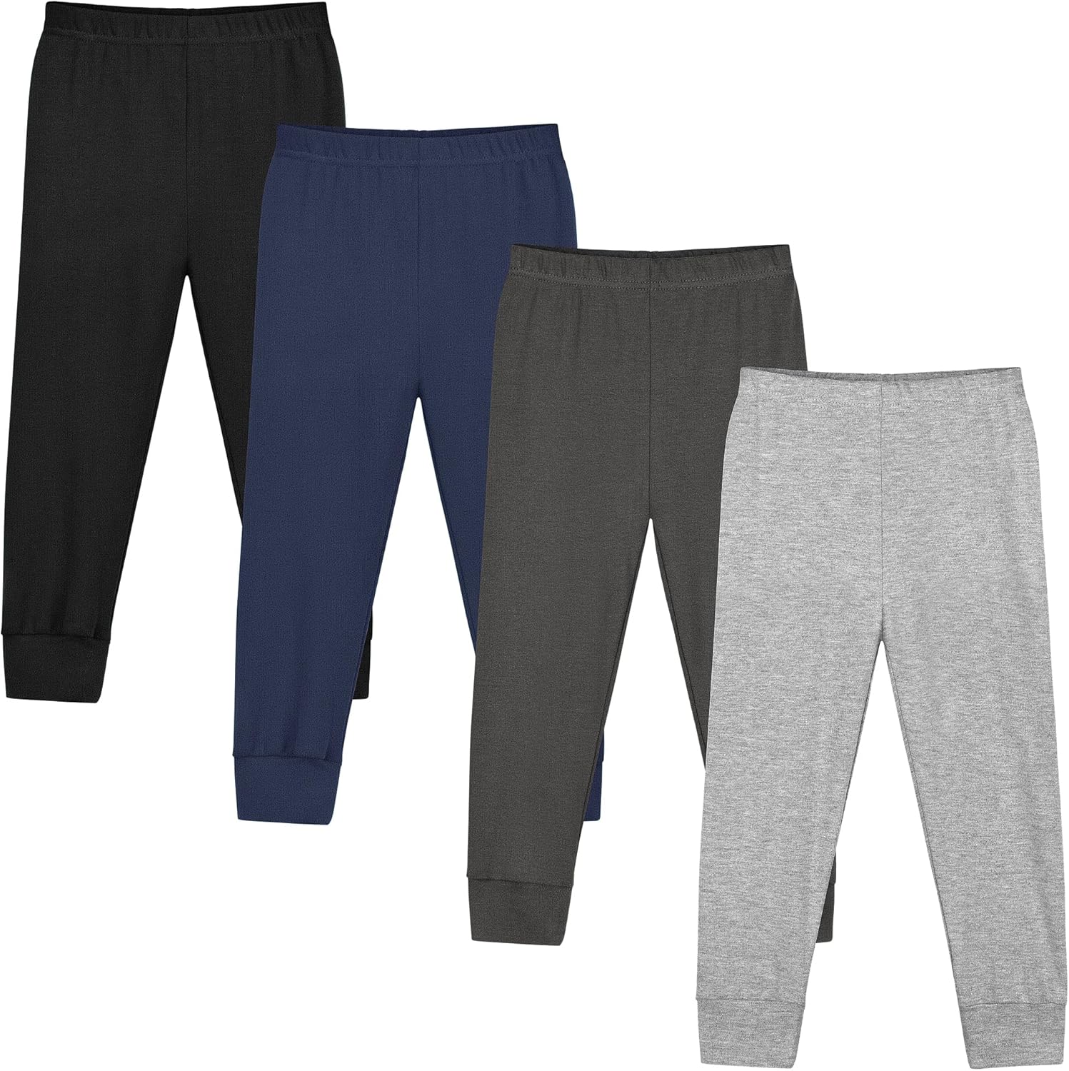 Resinta 4 Packs Toddler Boys Cotton Pants for Active Kids