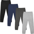 Resinta Toddler and Boys 100% Cotton Jogger Pants 4-Pack - Soft