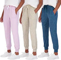 Women's Ultra-Soft Lounge Joggers 3 Pack - Pockets & Drawstring