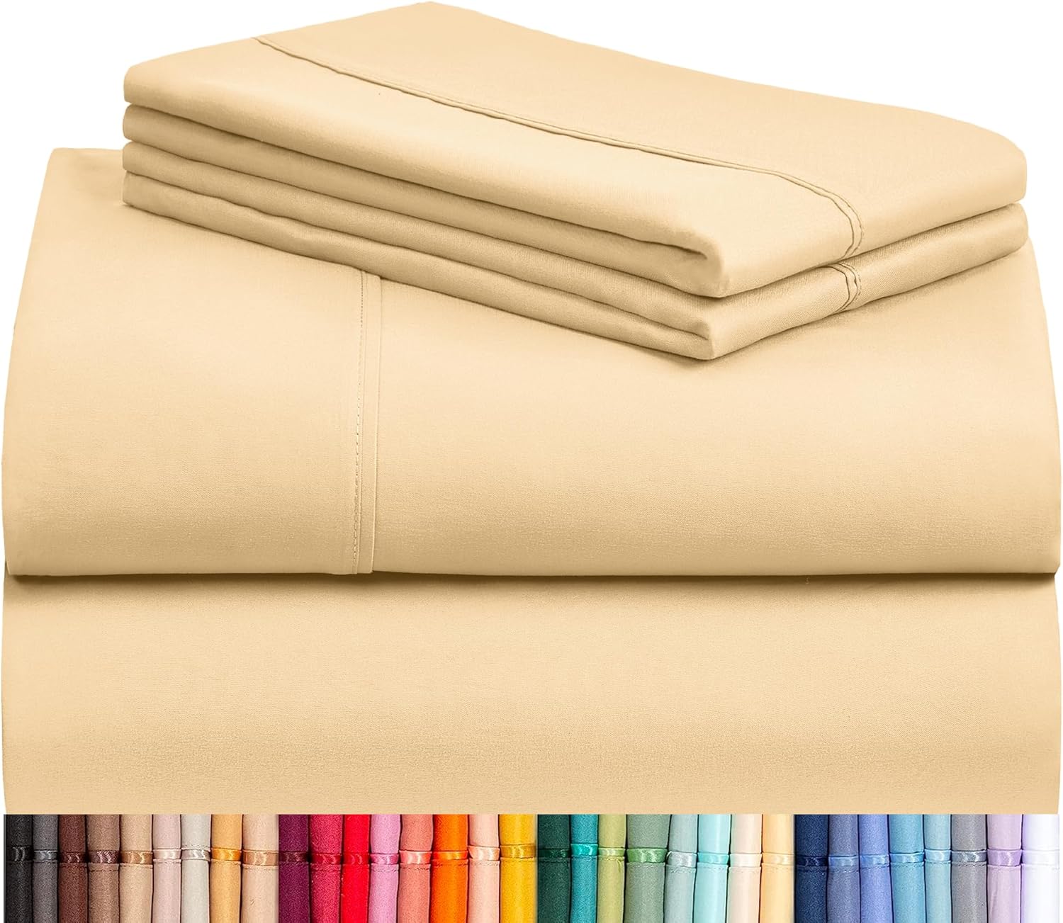 LuxClub King Size Sheet Set with Deep Pockets for Ultimate Comfort