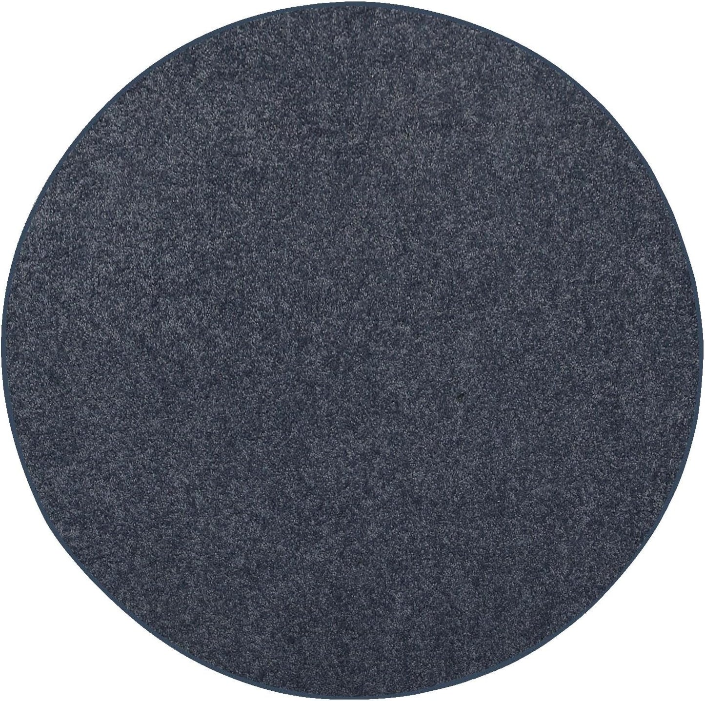 Pet Friendly Solid Color Area Rugs in Petrol Blue for Home