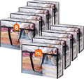 Clear Clothes Storage Bags 75L 8 Pack - Heavy-Duty Blanket Organizers