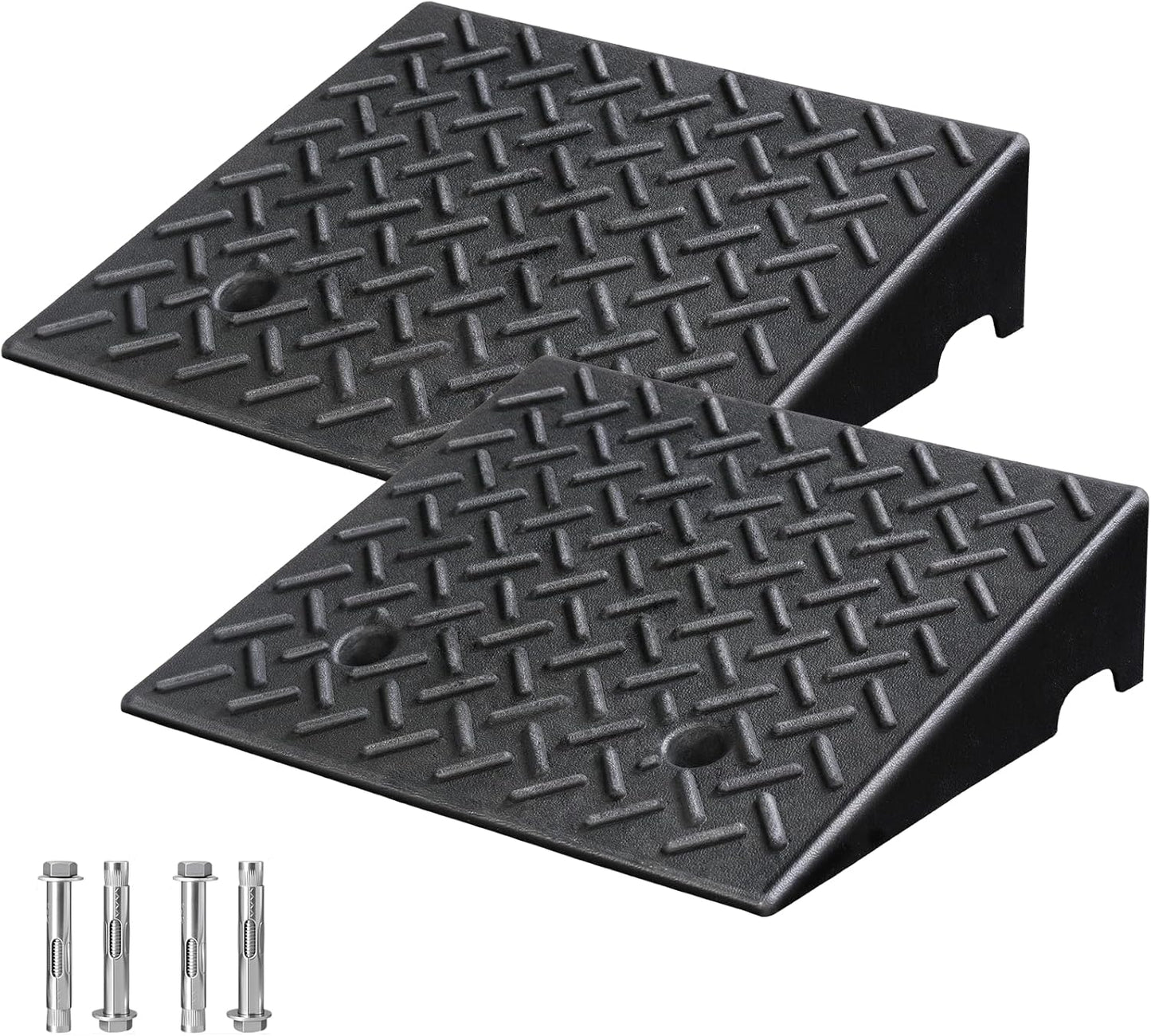 Heavy-Duty Rubber Curb Ramps for Driveway and Motorcycle Use