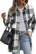 HOTOUCH Womens Flannel Plaid Shacket for Casual Style and Comfort