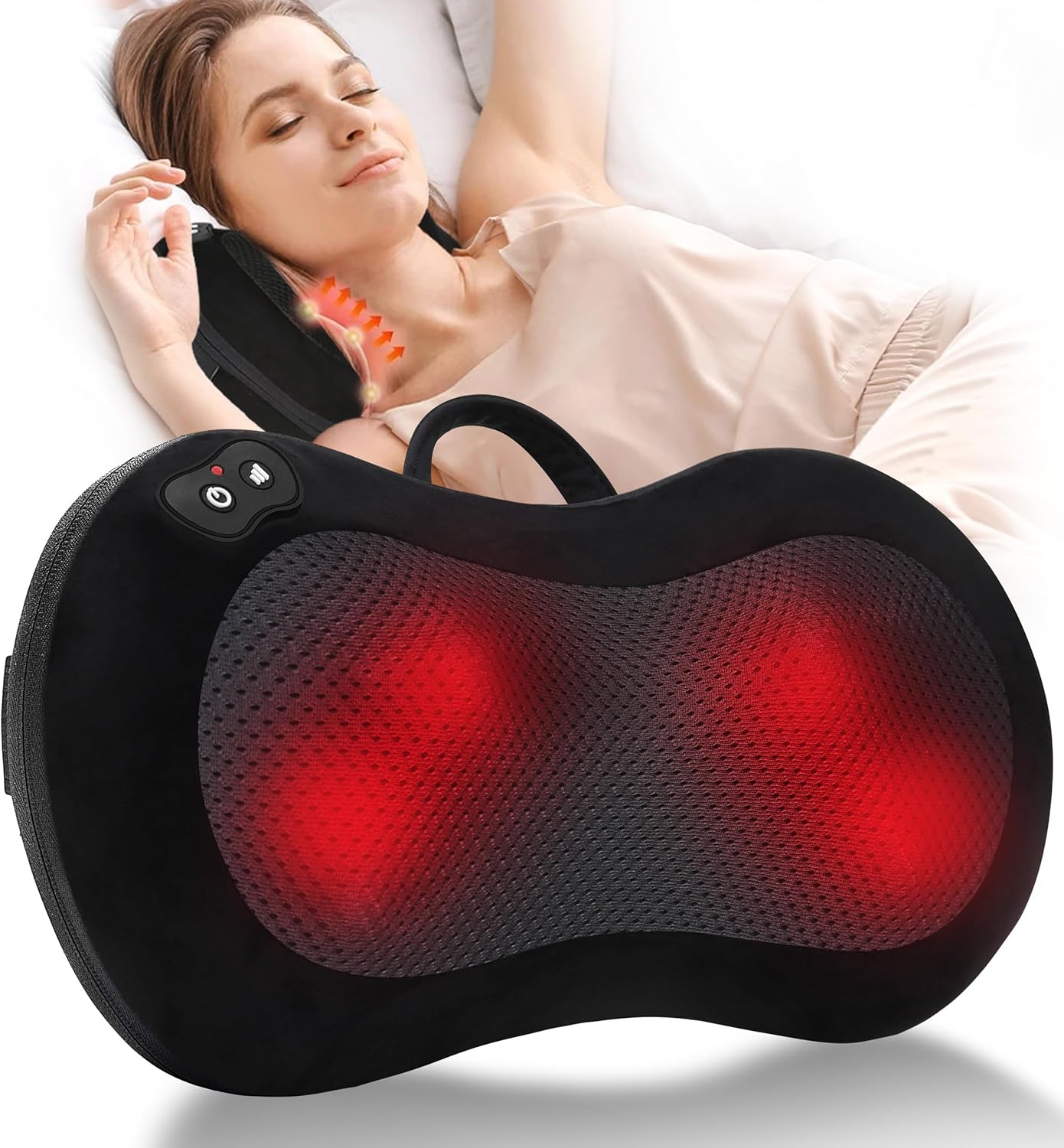 Shiatsu Back Massager for Pain Relief with Heat and Portability