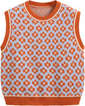 CIDER Sweater Vest Women Cropped Graphic Tank Top - Vintage Style