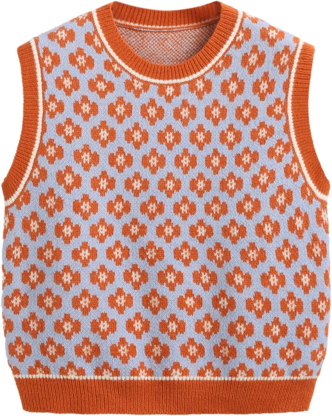 CIDER Sweater Vest Women Sleeveless Cropped Cute Graphic Tank