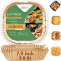 Air Fryer Liners Square 100PCS for 5 to 8 Qt - Easy Clean Disposable