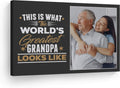 Custom Photo Canvas Print 30x40 in - Personalized Grandpa Quote