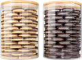 EcoEvo Glass Jars with Bamboo Lids for Food Storage