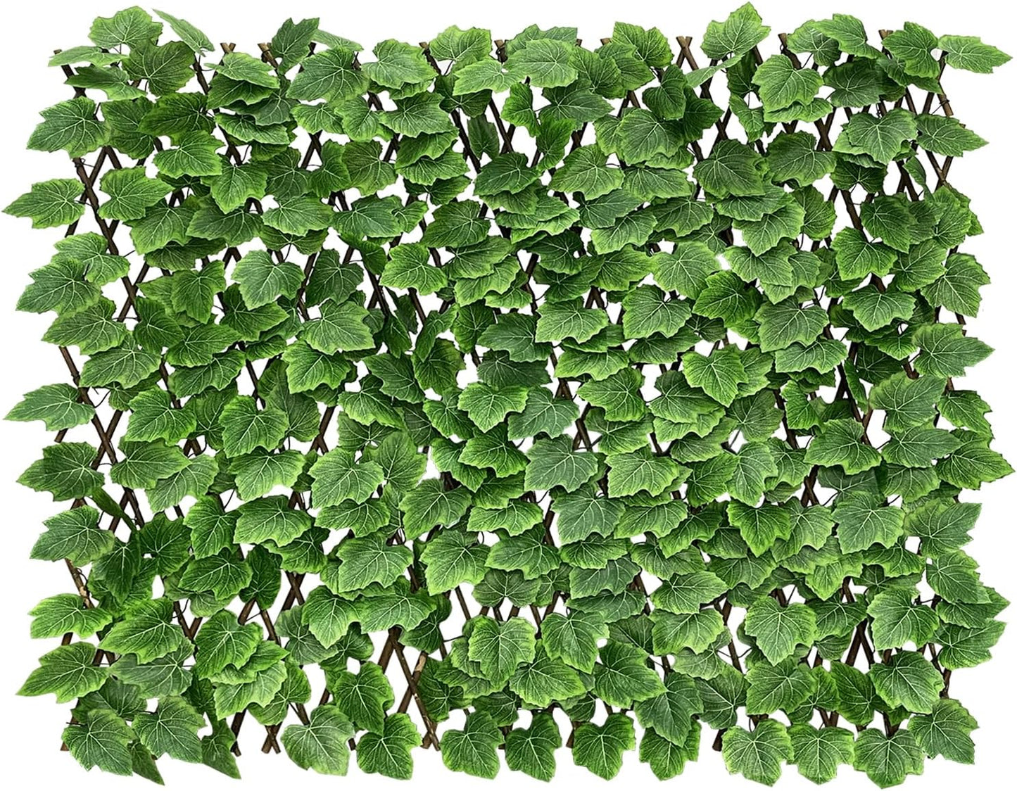 Expandable Faux Ivy Fence Privacy Screen for Garden and Patio
