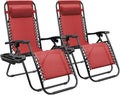 Zero Gravity Chair Patio Folding Lounge Chair Set of 2 - Comfortable