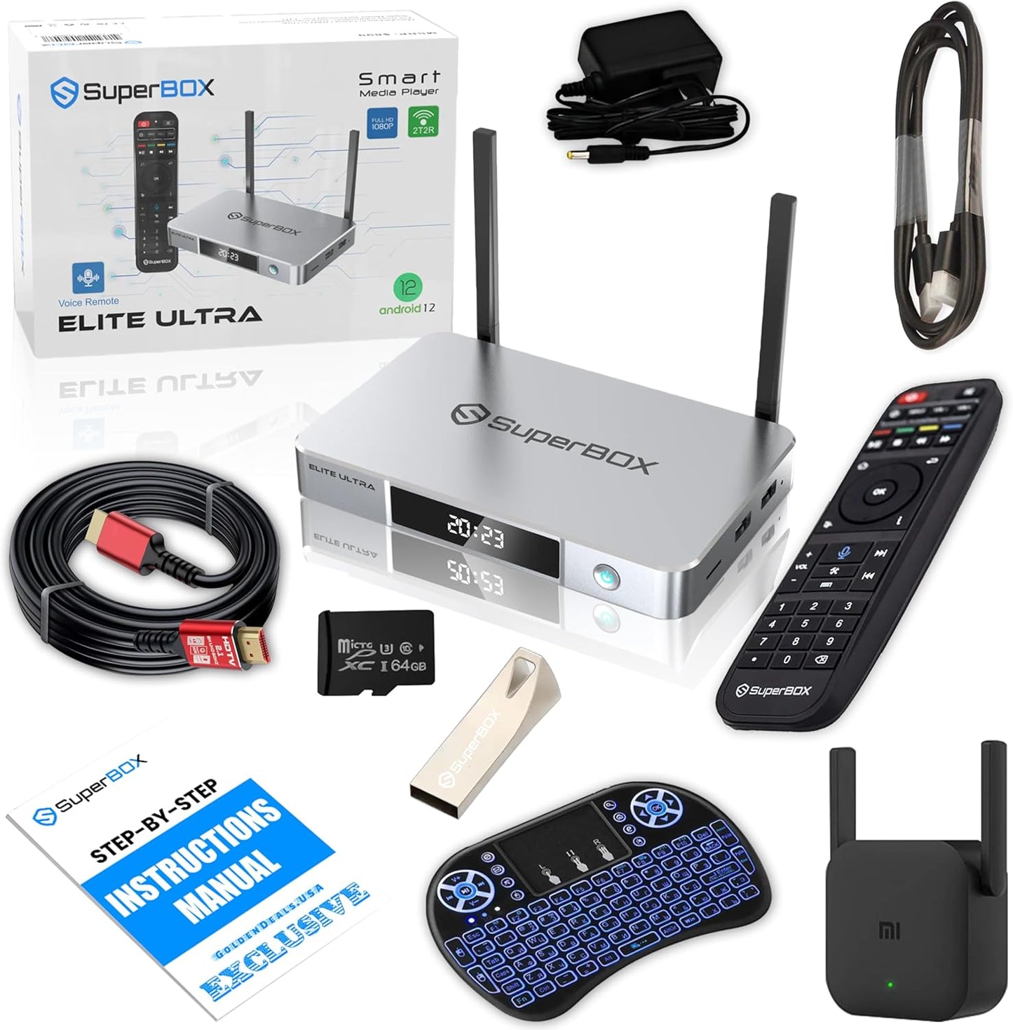 Elite-Ultra Bundle 6KTV Box with Accessories for Ultimate Streaming