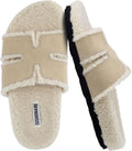CUSHIONAIRE Cuddle Fur Slippers for Women - Cozy Memory Foam Slides