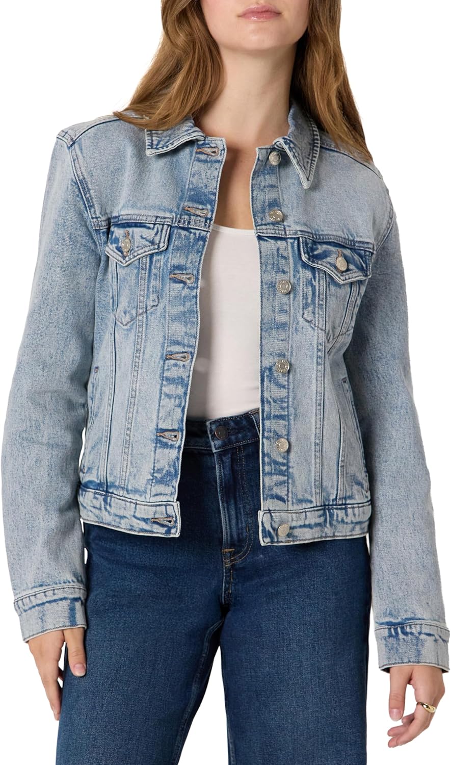 Regular-Fit Low Stretch Denim Button-Front Trucker Jacket Review