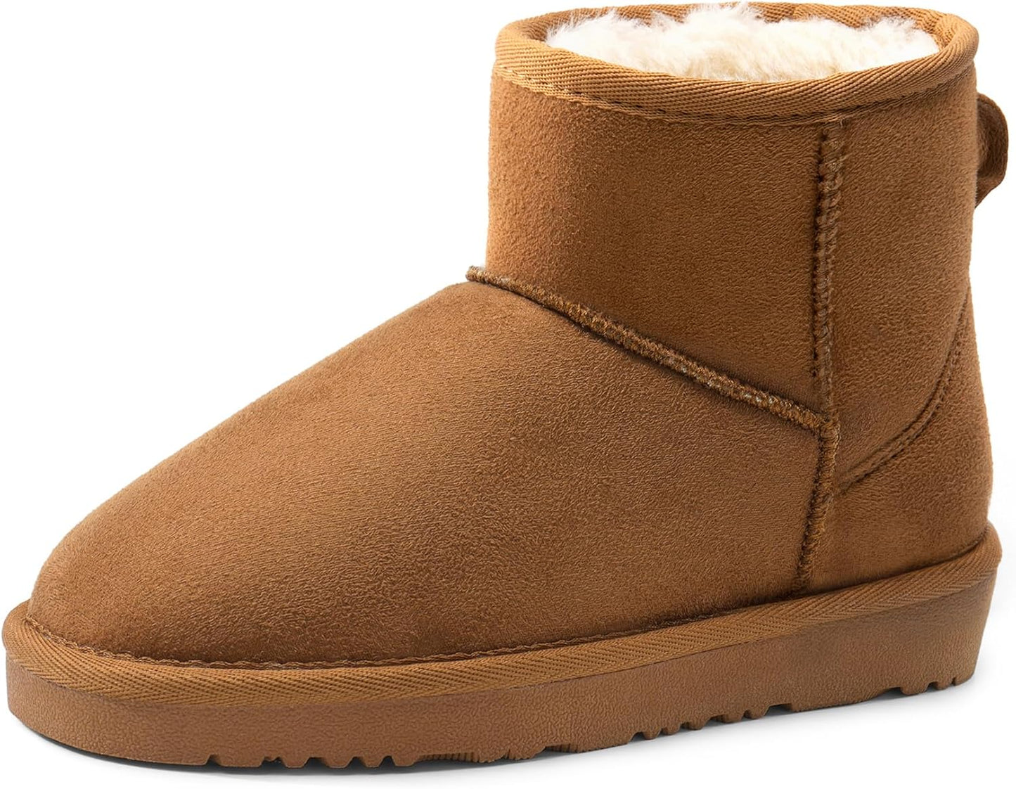 DREAM PAIRS Kids Winter Ankle Boots with Faux Fur Lining