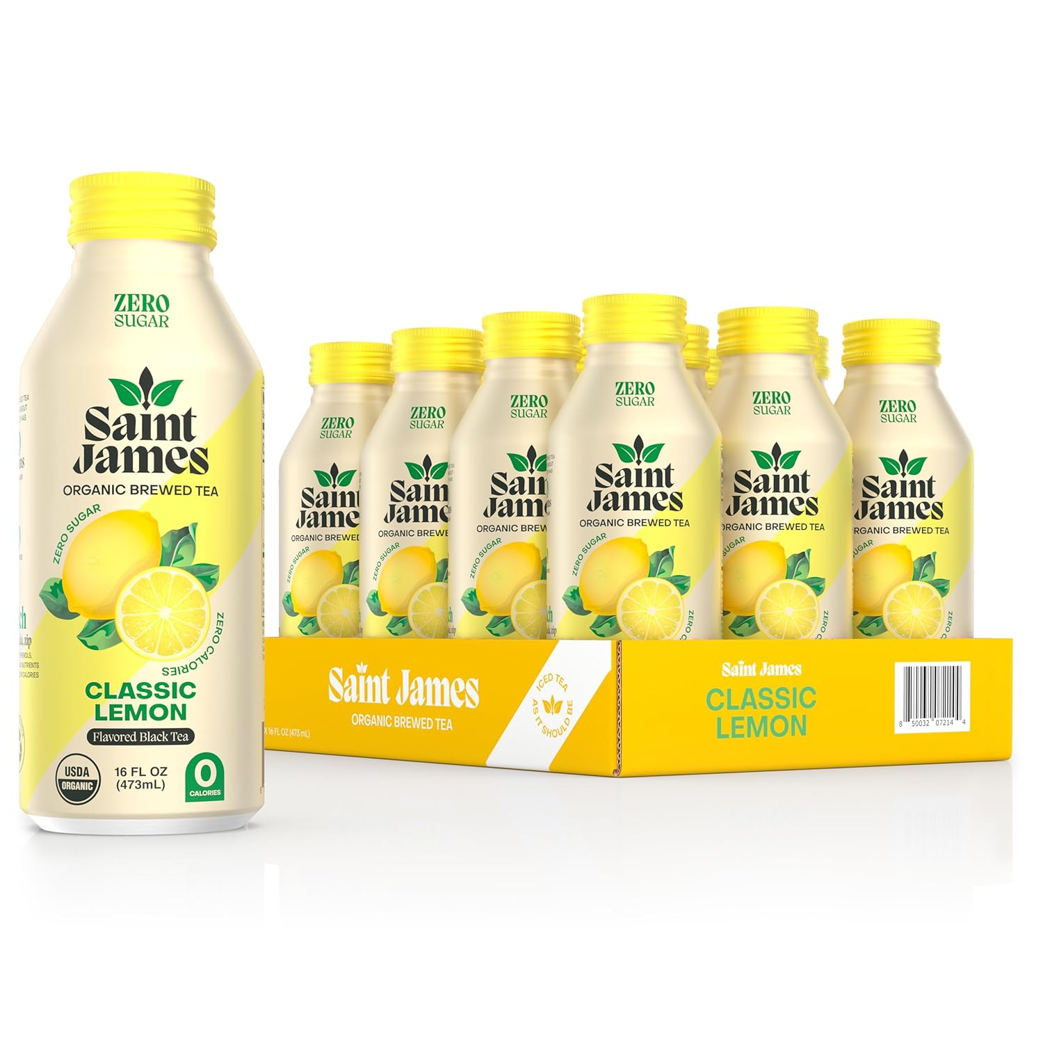 Saint James Iced Tea - Organic Black Tea with Lemon Flavor