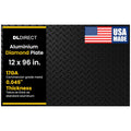 12in x 96in Diamond Plate Sheet Metal - Heavy-Duty Mill Finish