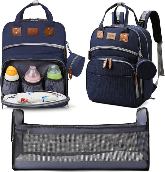 Multifunctional Baby Diaper Bag Backpack with Changing Station