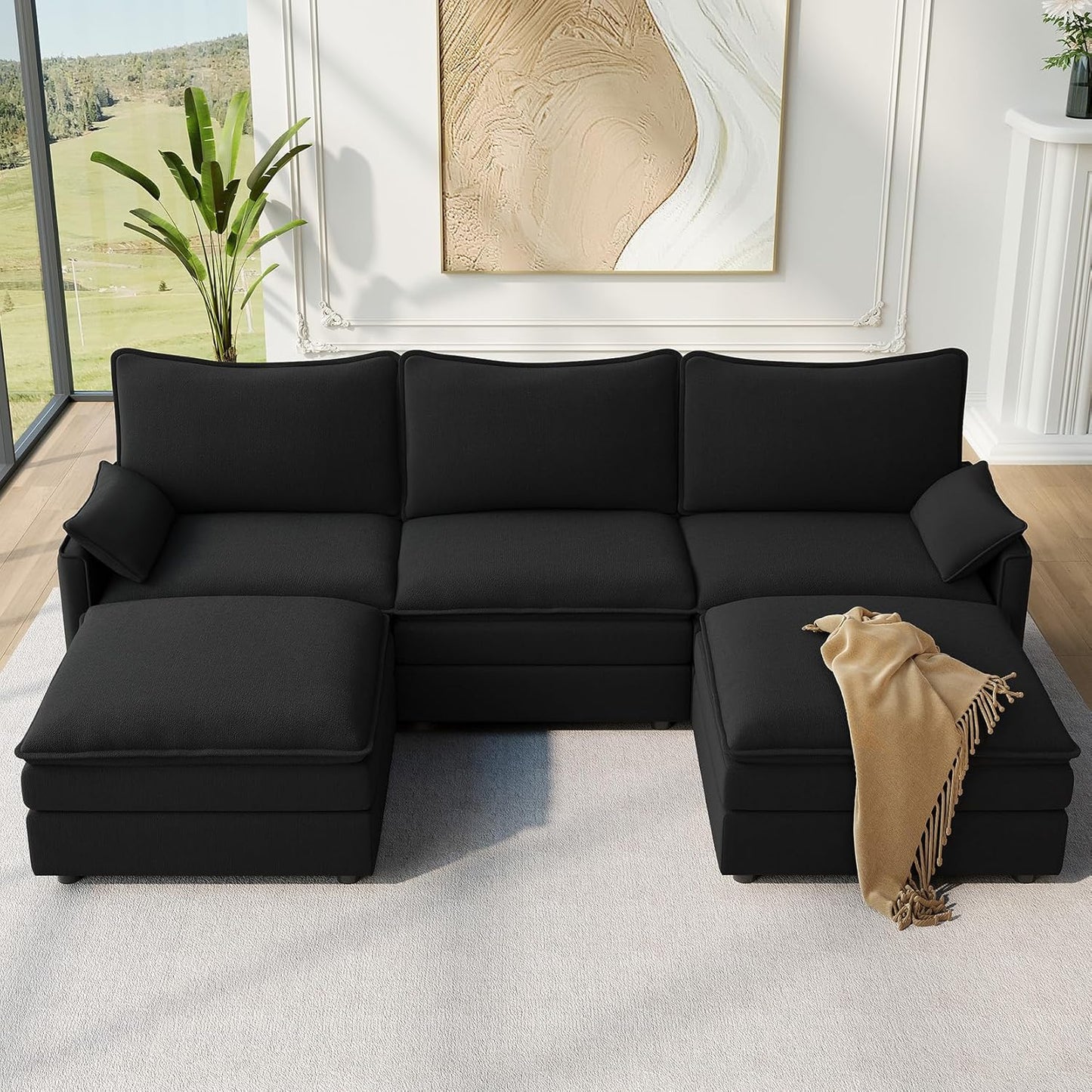 Vesgantti 108in U Shaped Sectional Couch for Ultimate Comfort