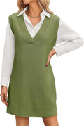 Fashionable Zeagoo Women's Sweater Vest Dress for Fall Look 2025