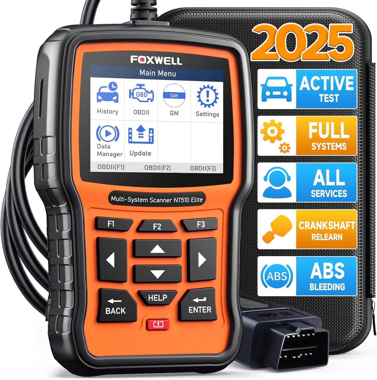 FOXWELL NT510 Elite GM OBD2 Scanner for All Systems Diagnostics