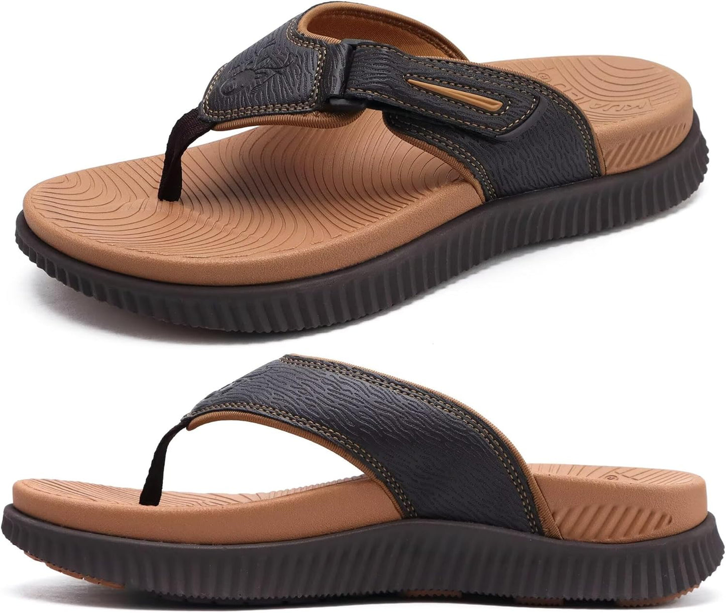 KuaiLu Mens Orthotic Flip Flops for Ultimate Comfort and Style