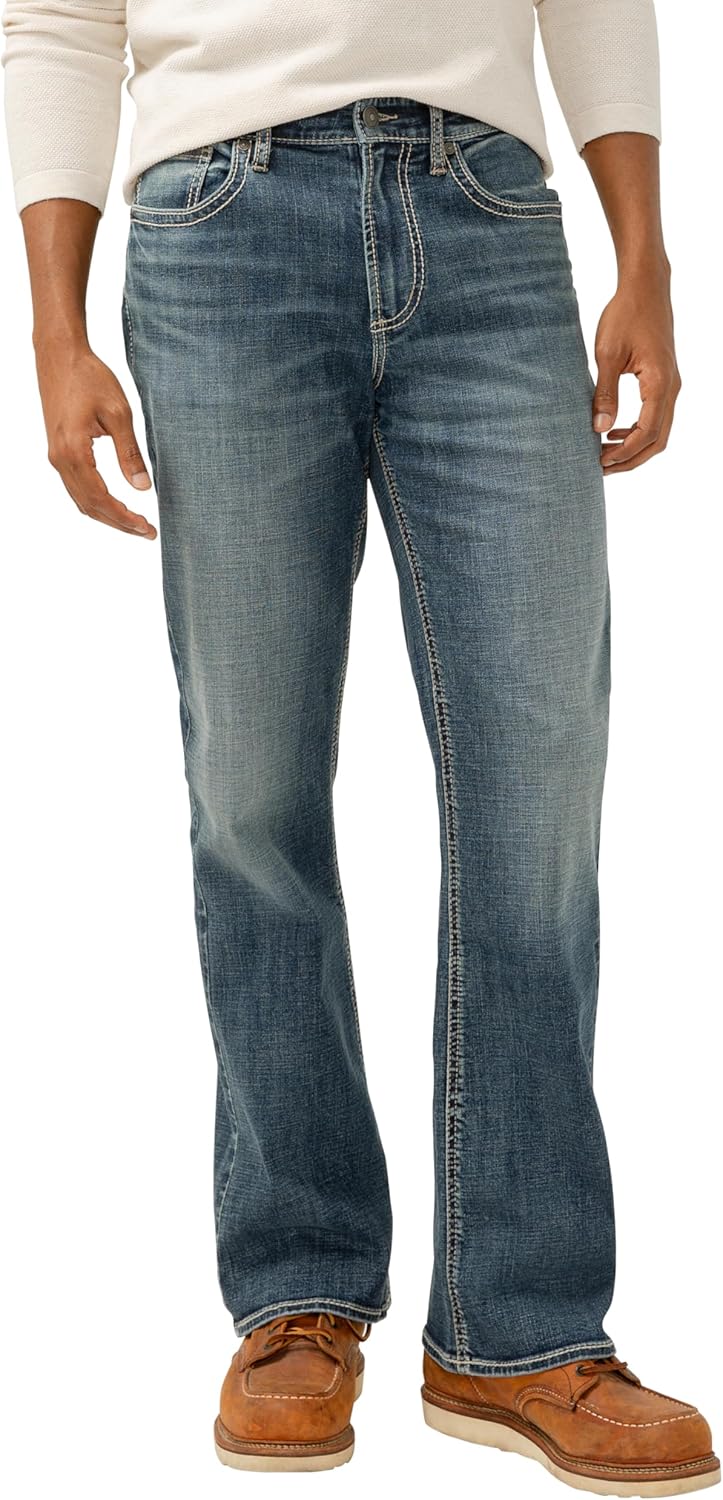 Craig Classic Fit Bootcut Jeans for Men in Dark Indigo 30ft to 36ft