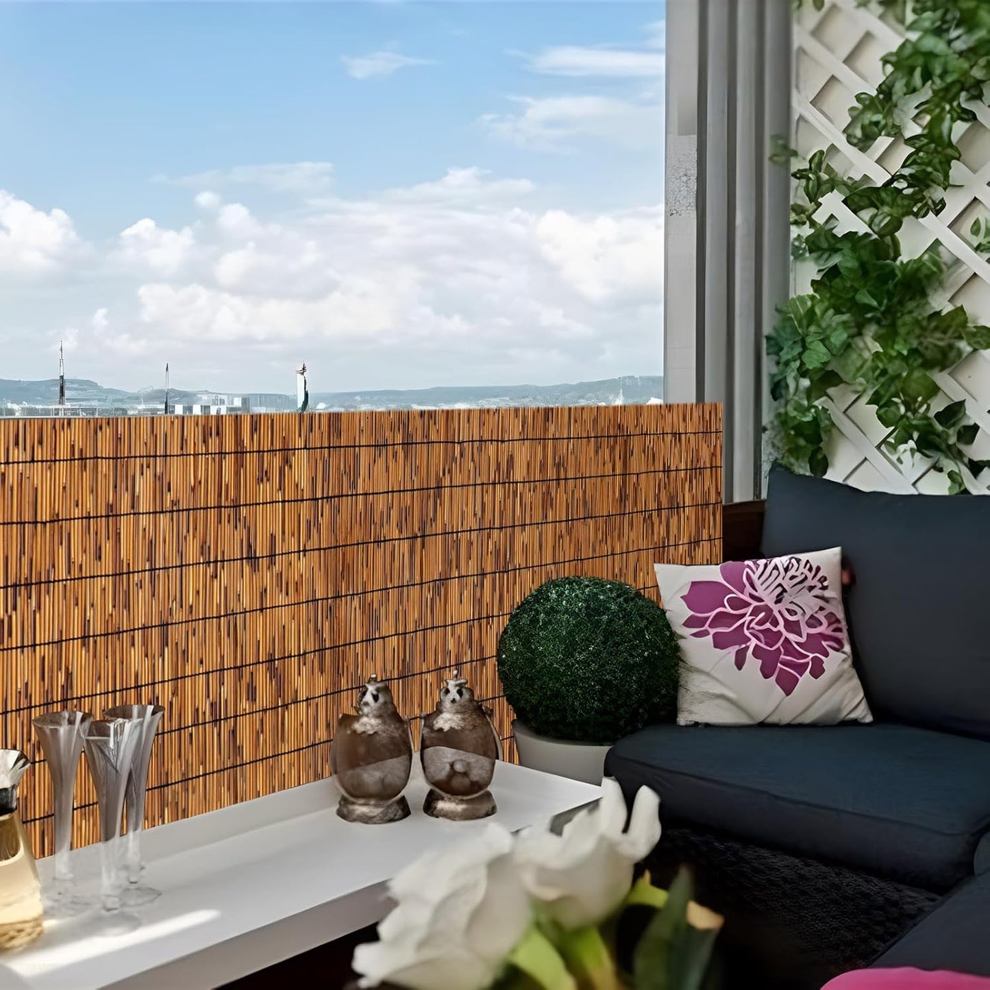 Bamboo Reed Screen Fencing for Outdoor Privacy and Shade