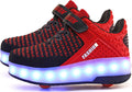 Light Up Roller Shoes for Boys Girls Kids - LED 3-in-1 Wheeled
