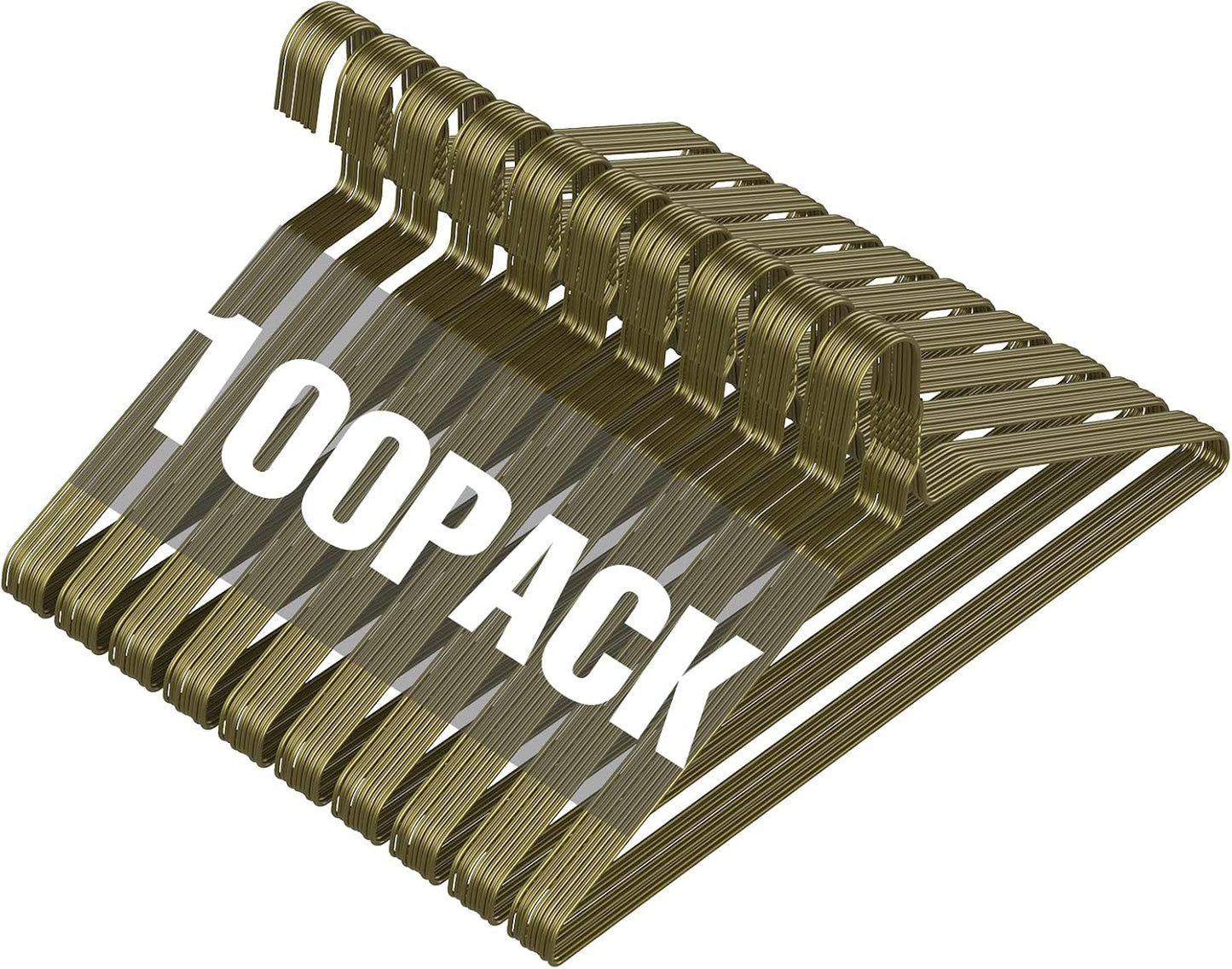 Wire Metal Clothes Hangers Bulk 100 Pack for Space Saving