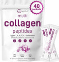 Multi Collagen Peptides Powder Stick Packs - Travel Friendly Beauty