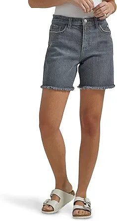 Lee Women's Legendary Mid-Rise Denim Boyfriend Shorts for Comfort