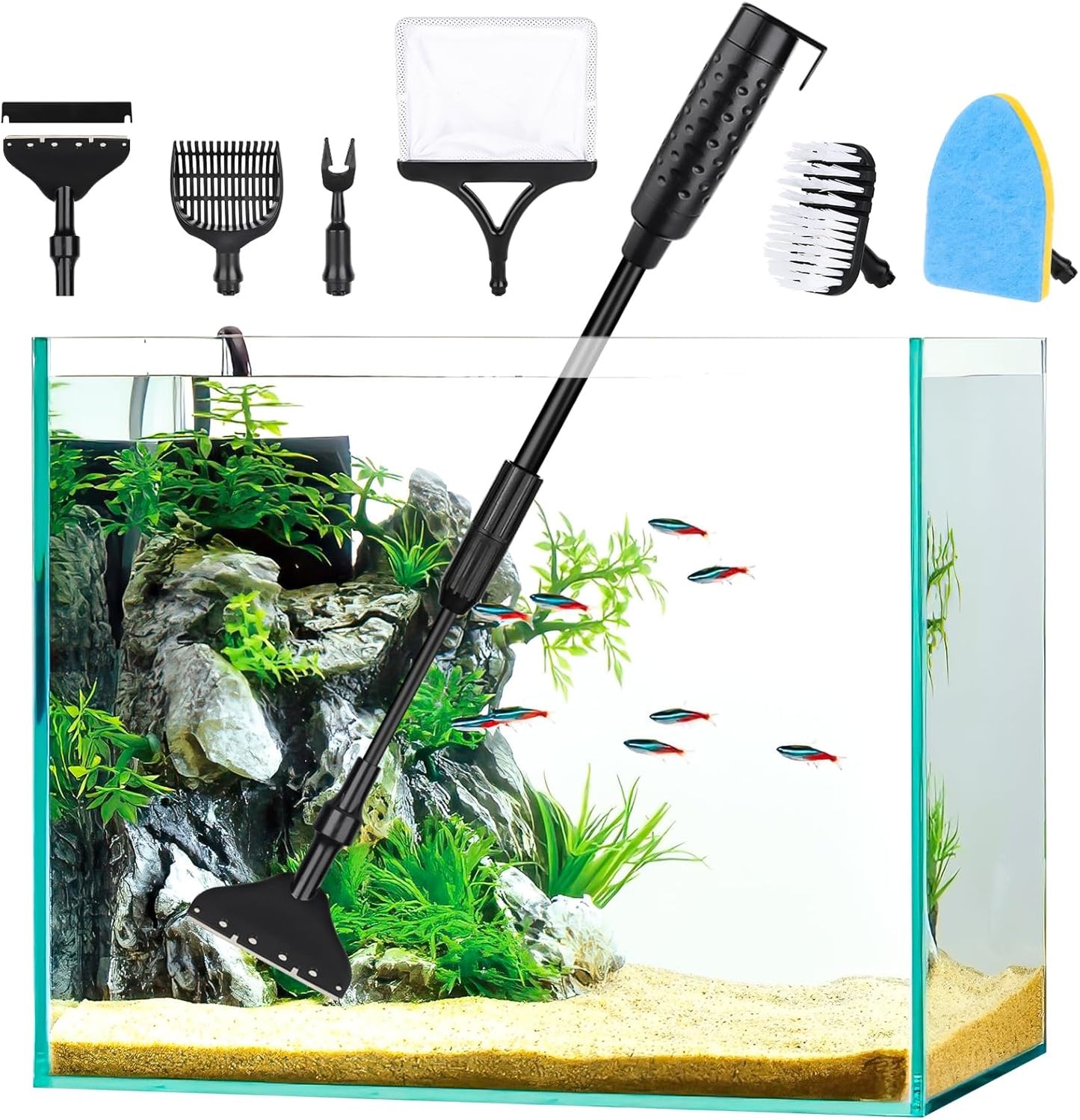 AQQA 6-in-1 Aquarium Cleaning Kit for Easy Maintenance