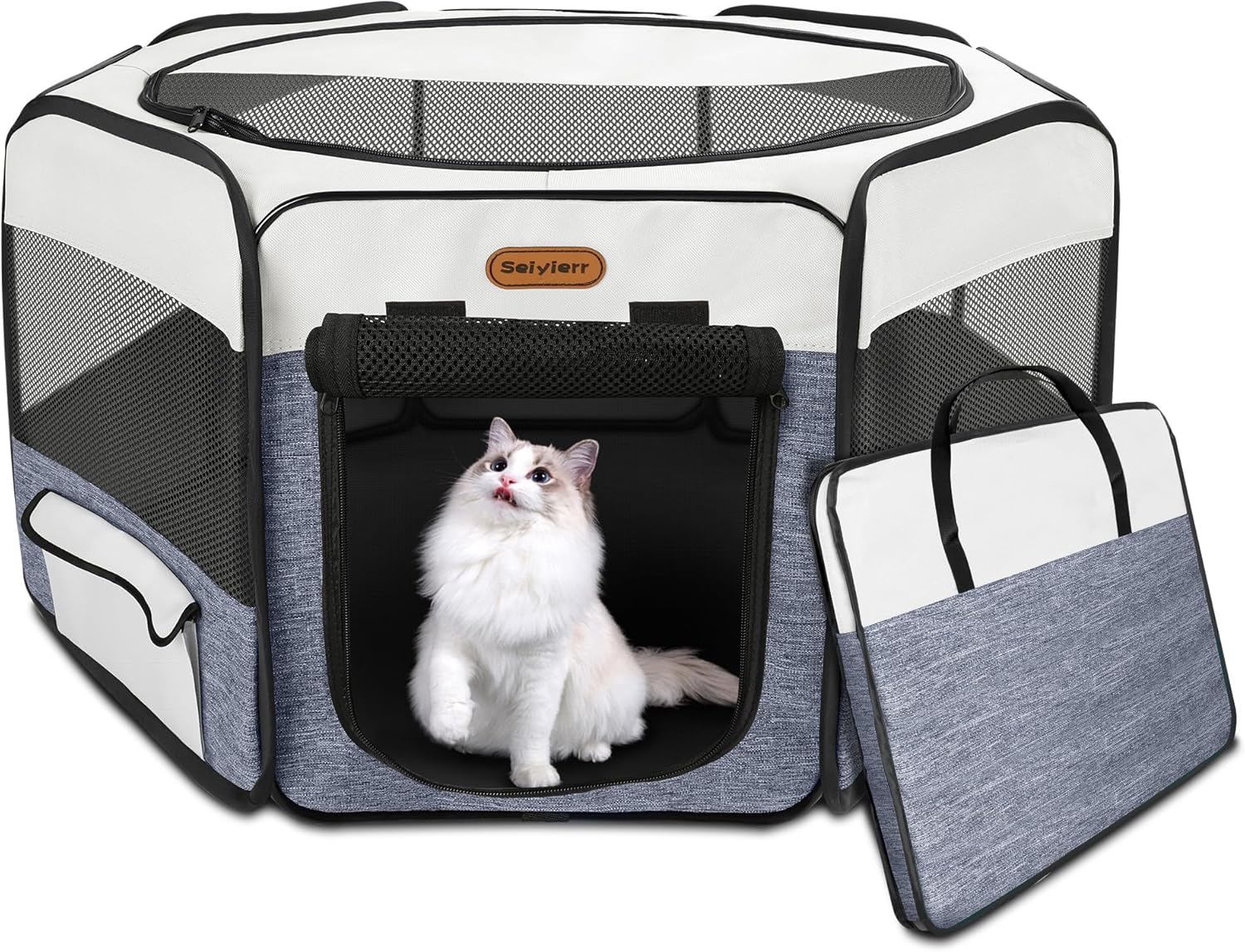 Portable Dog Playpen for Indoor and Outdoor Use, 29in Diameter