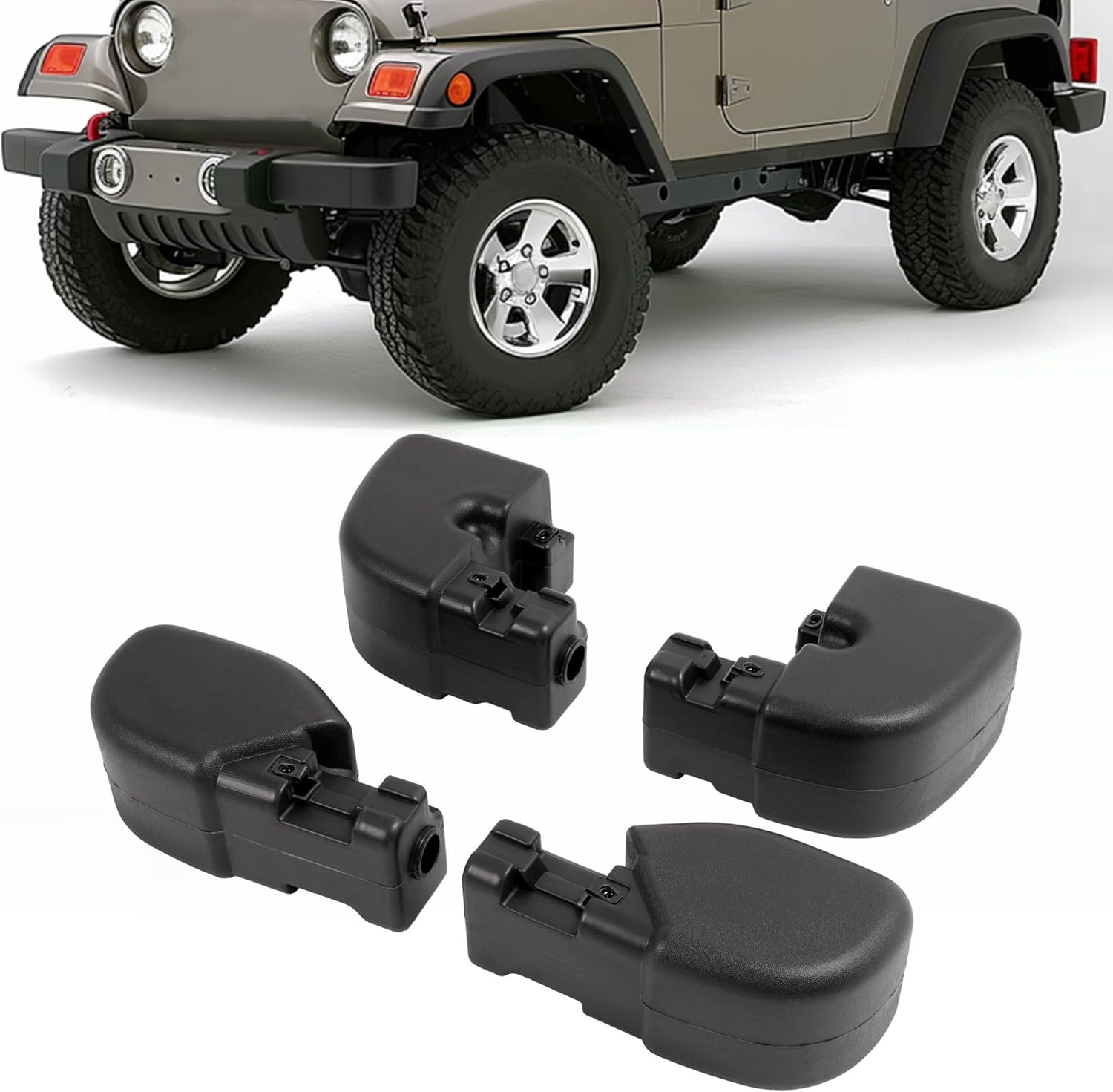 KUAFU Bumper End Caps for 1997-2006 Jeep Wrangler Models