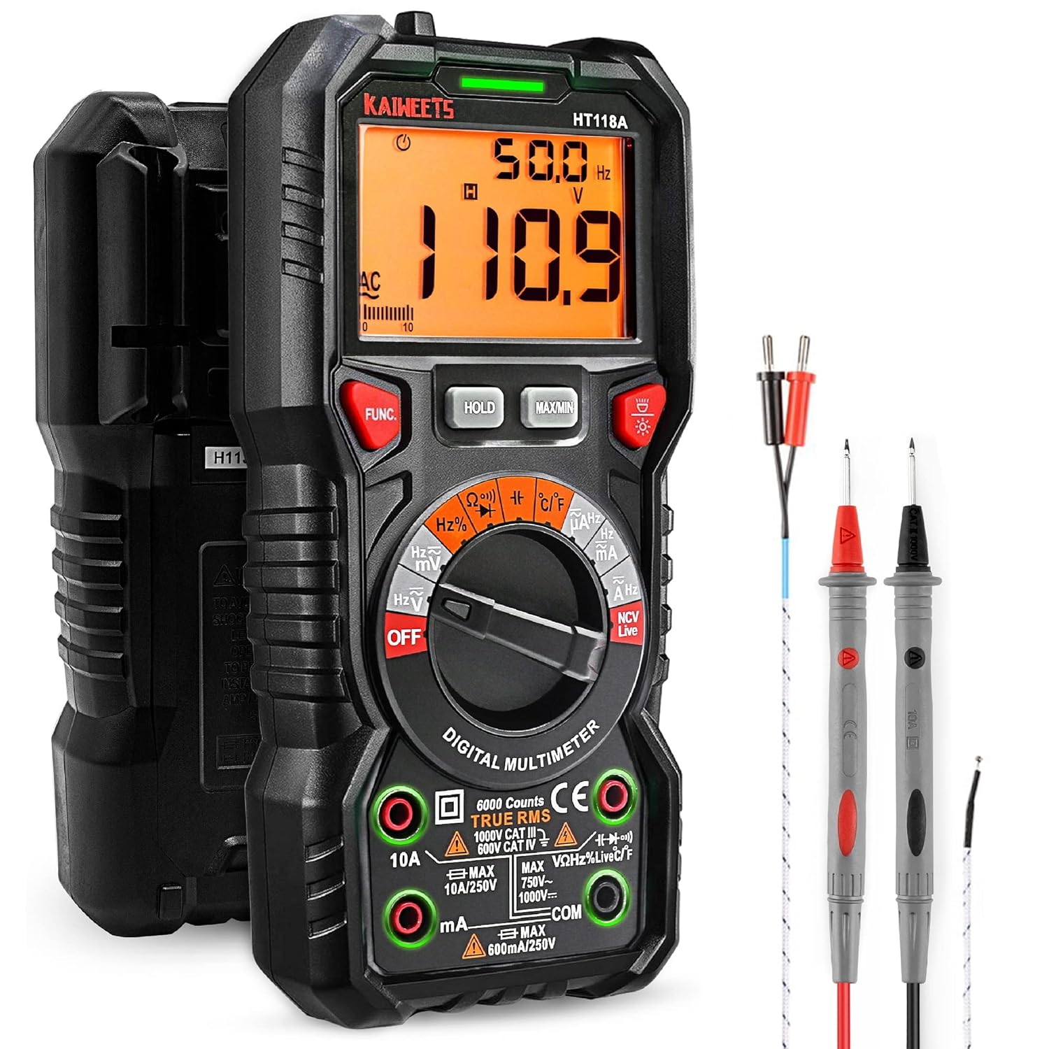 KAIWEETS Digital Multimeter TRMS 6000 Counts for Accurate Testing