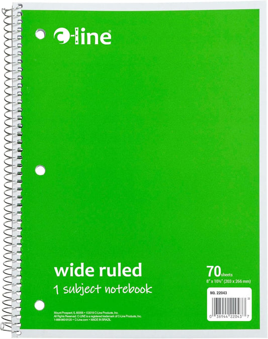 C-Line Wide Ruled Notebook for Neat Note-Taking!