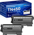 TN-450 TN450 Black High Yield Toner Cartridge Replacement (2 Pack)