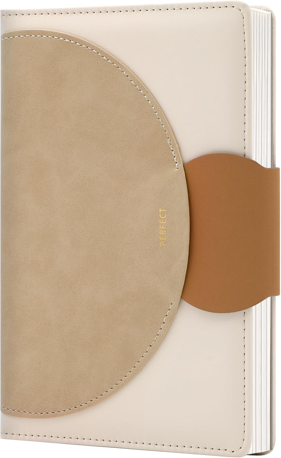 CAGIE Brown Leather Journal 100 GSM 5.9x8.5 Buckle Closure