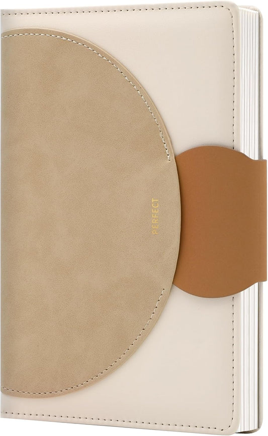 CAGIE Brown Leather Journal 100 GSM 5.9x8.5 Buckle Closure