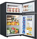EUHOMY Mini Fridge with Freezer, 3.2 Cu.Ft Compact Refrigerator