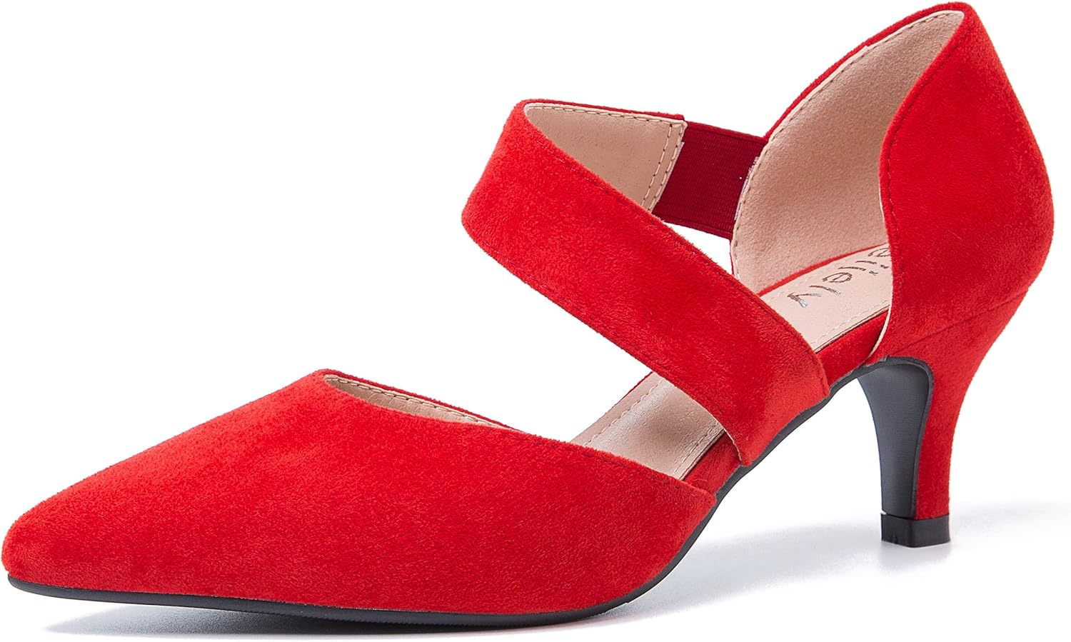 Women's Closed Pointed Toe Heels D'Orsay Kitten Heel Pumps