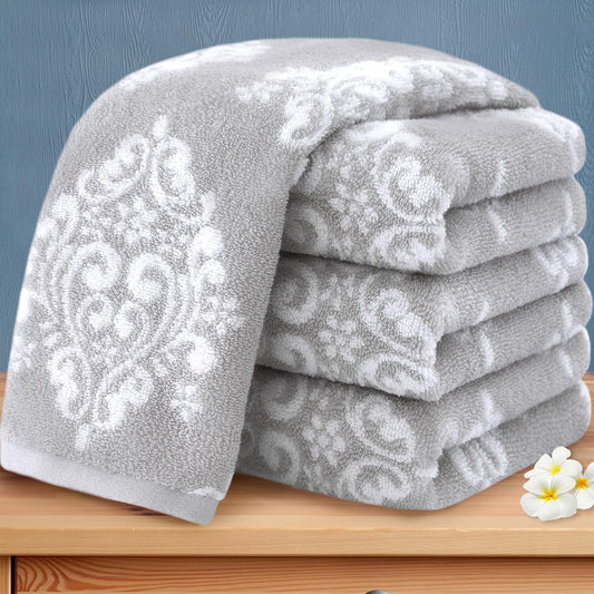 Hand Towels for Bathroom - 100% Cotton Quick Dry 4PC Set