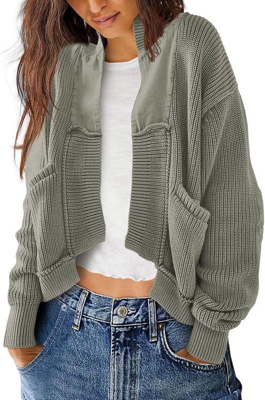 Chunky Cardigan Sweaters for Women - SENSERISE Open Front Style