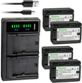 Kastar 4-Pack VW-VBK180 Battery and LTD2 USB Charger Replacement