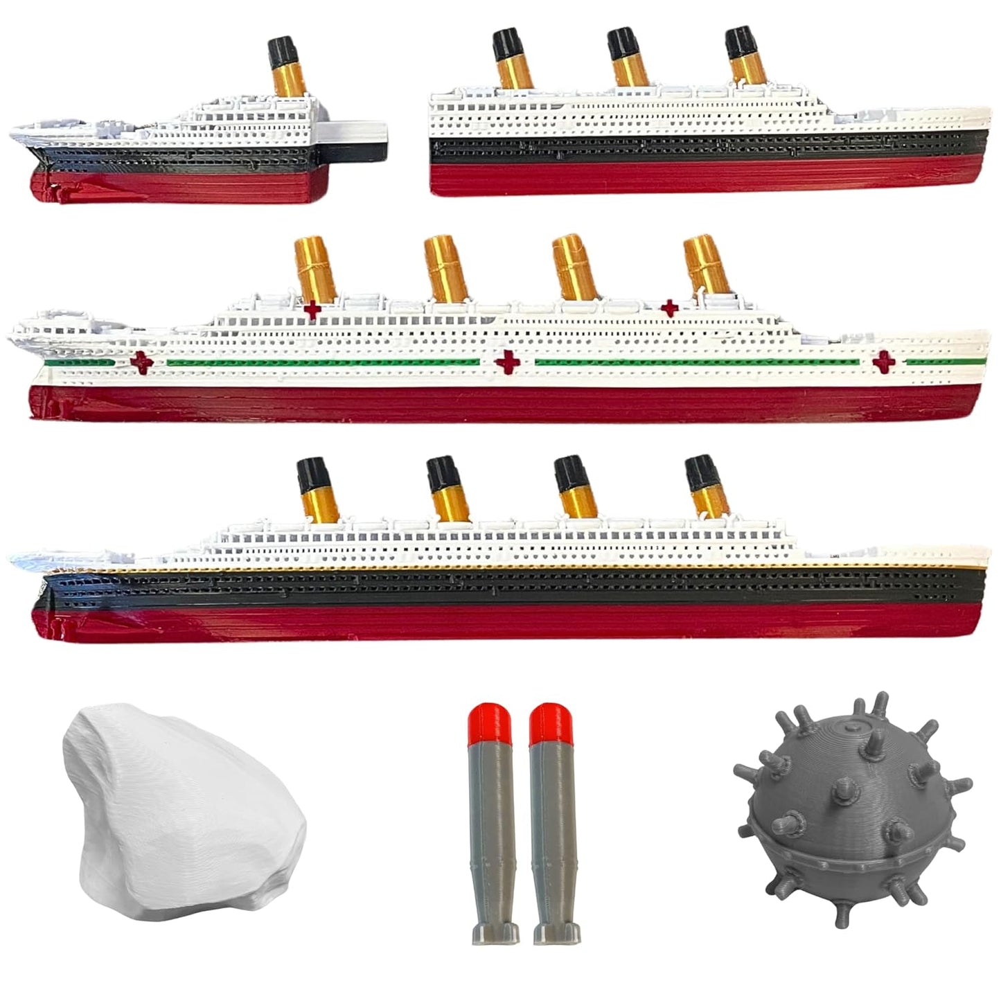 3 Pack Split In Half Titanic Bath Boat And Pool Toy for Kids