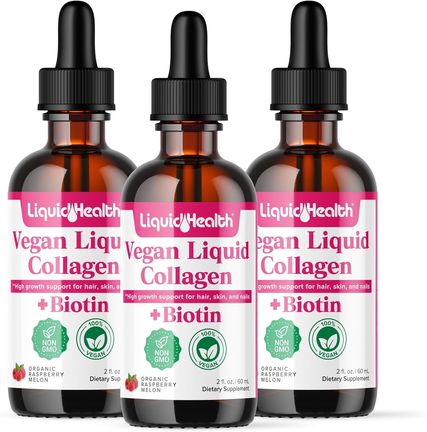 Vegan Collagen Liquid Drops for Hair, Skin & Nail Health