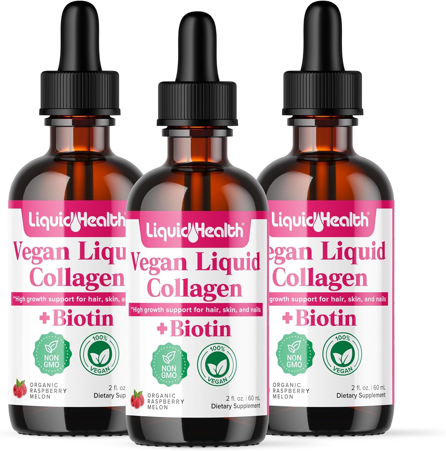 Vegan Collagen Liquid Drops for Hair, Skin & Nail Health