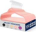 Velvet Hangers 100 Pack - Ultra-Thin Non-Slip Felt for Closets